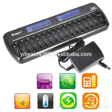 16 Slots AA AAA Ni-MH Ni-Cd LCD Smart Battery Charger